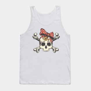 Skull in a Head Bow and Crossbones Tank Top